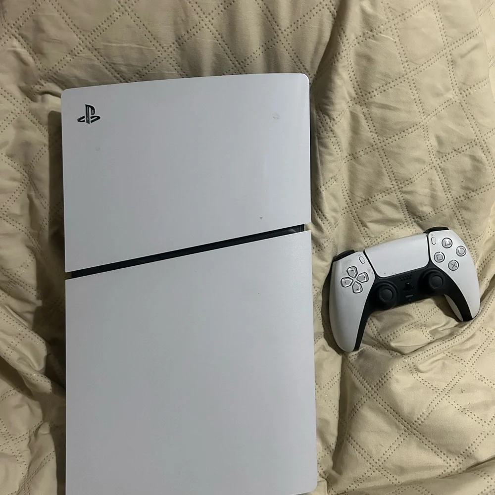 Sony Console with White and Black Finish